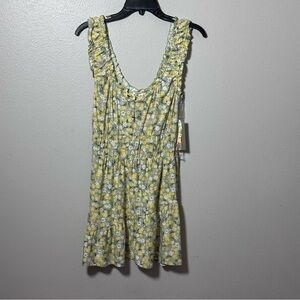 Derek‎ Heart Women Yellow/Green Floral Summer Dress Size Small.
